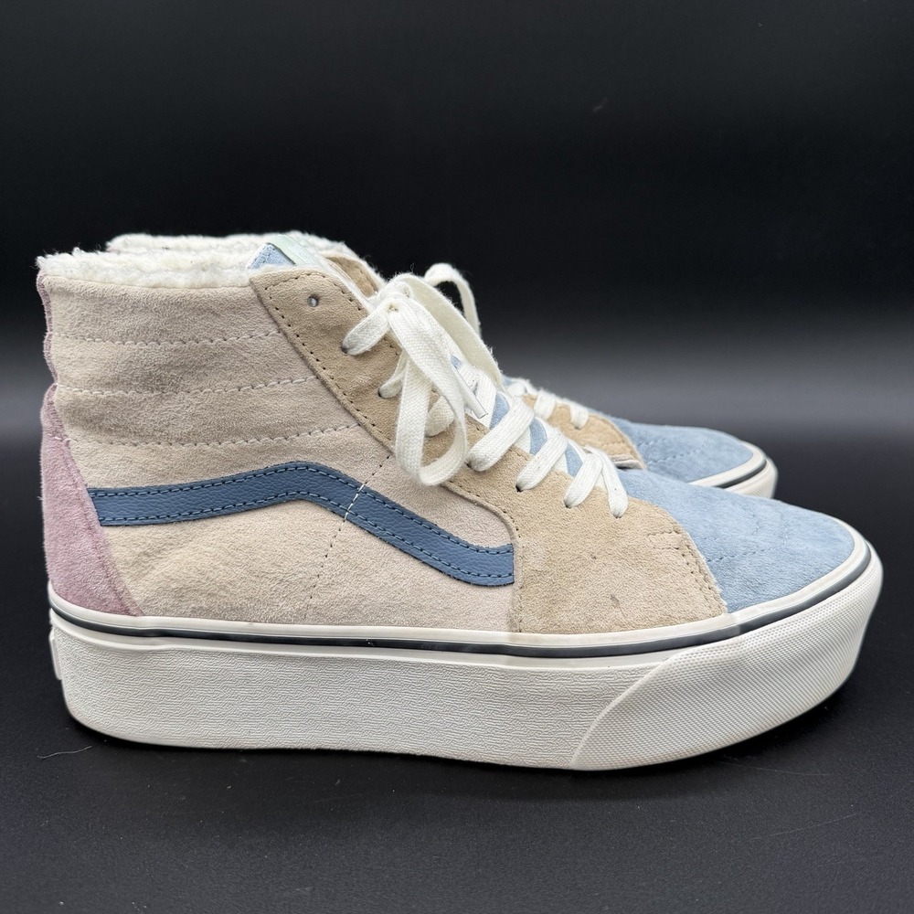 Vans SK8-Hi Tapered Stackform Sherpa Lined Sneakers Suede Men 8.5 Women 10